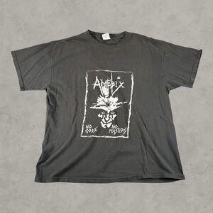 Vintage Amebix Shirt Mens XL Black 90s No Gods No Masters Crust Punk Rare Band T